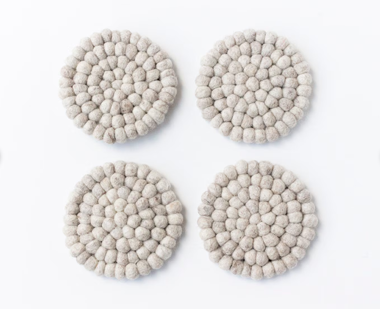 Wool Pom Pom Coasters Downton Company